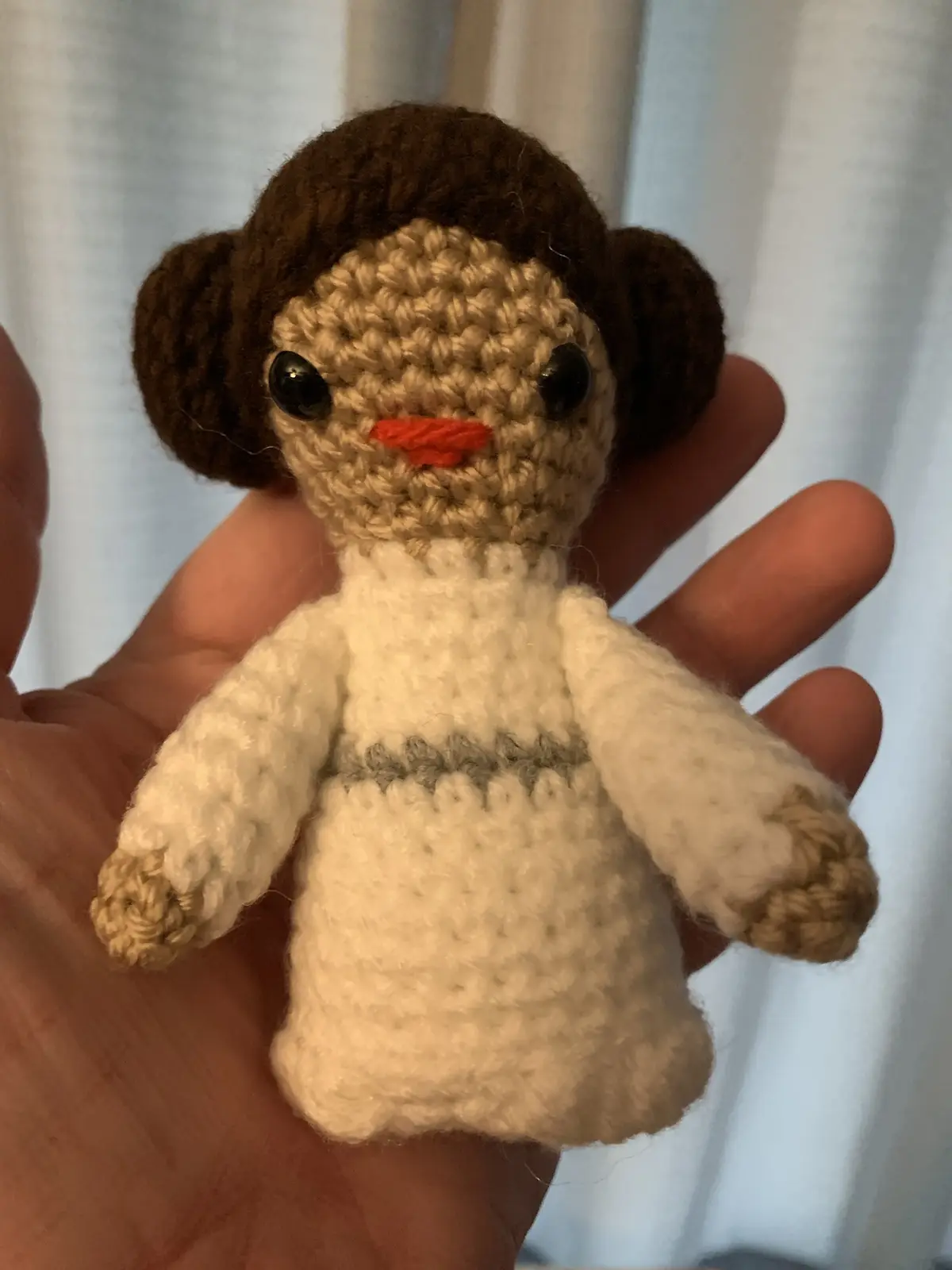 Crocheted cuteness: Princess Leia in Amigurumi form.