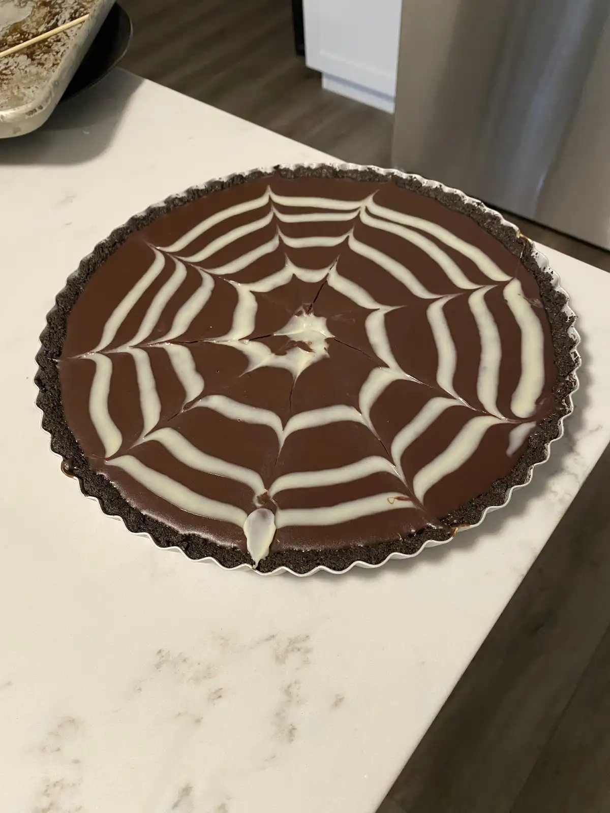 Spooktacular Treat: Halloween Spiderweb Tart