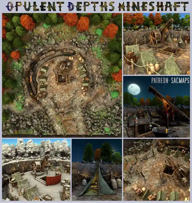 Explore the Opulent Depths with these free DnD/TTRPG maps!