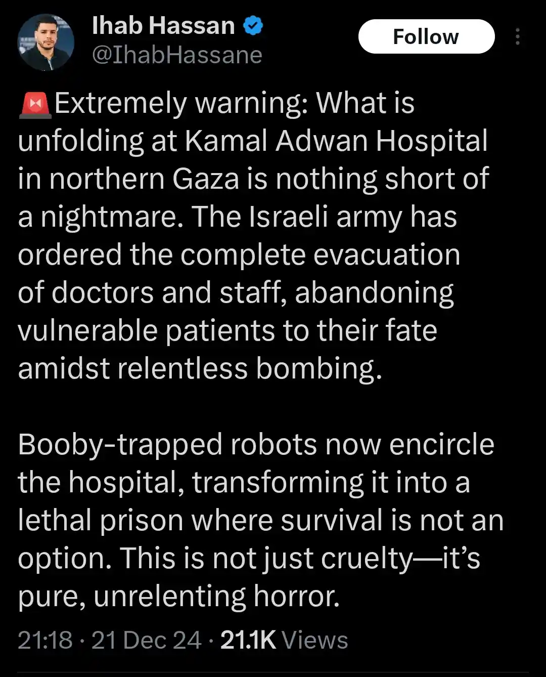 A Horrific Situation with No End in Sight