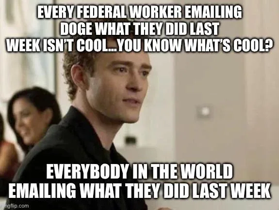A man in a black shirt looks sideways with a smug expression, while a woman smiles in the background. The overlaid text…