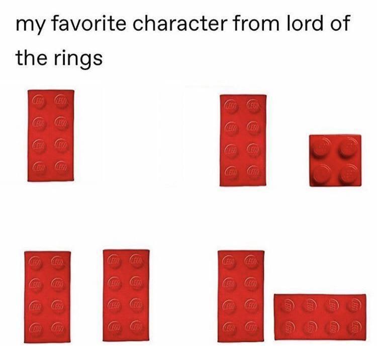 The image displays six red Lego bricks arranged in two rows of three. The top row shows a 2x4 brick, another 2x4 brick, and…