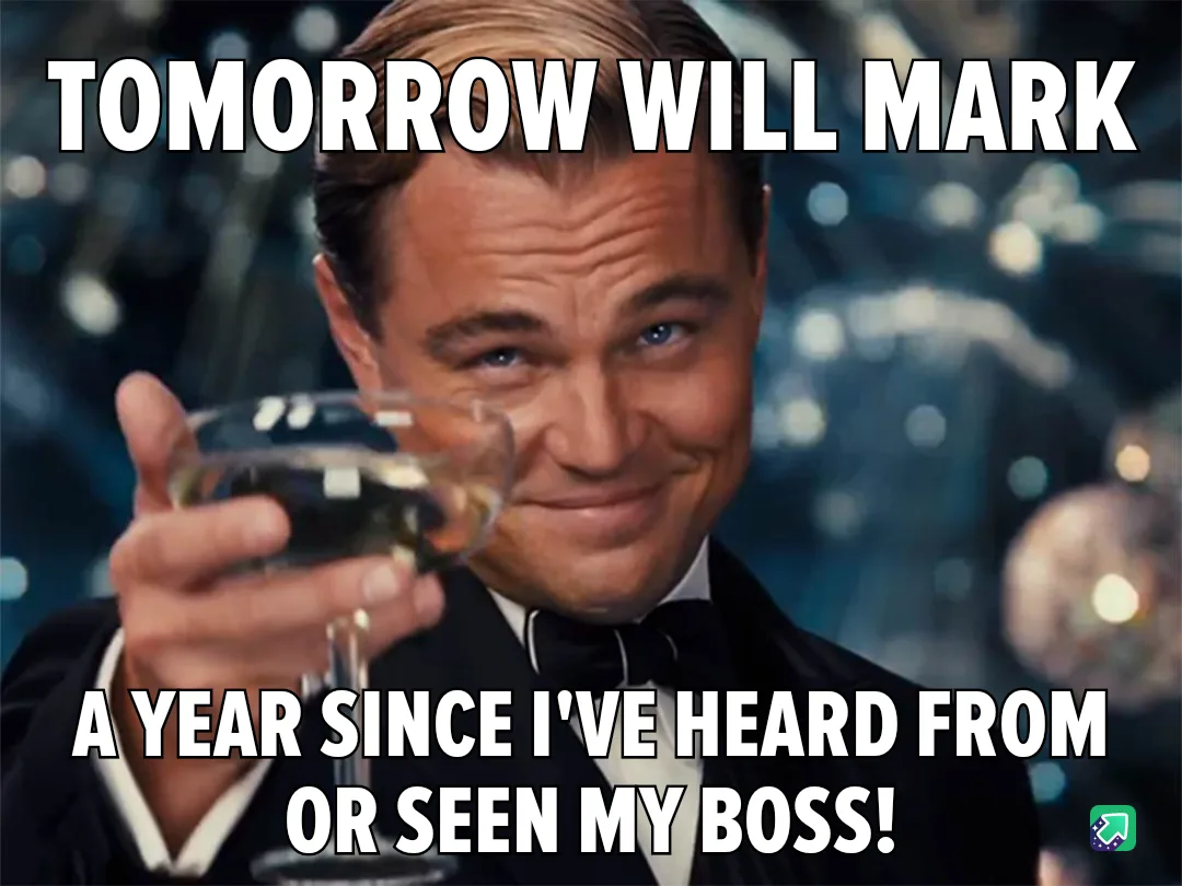 A man in a tuxedo holding a glass of champagne smiles confidently at the camera. The overlaid text reads 'TOMORROW WILL MARK…