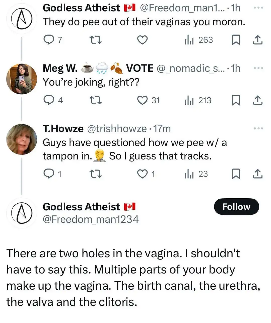 No Basic Anatomy Knowledge? Then You Don't Get My Vote!