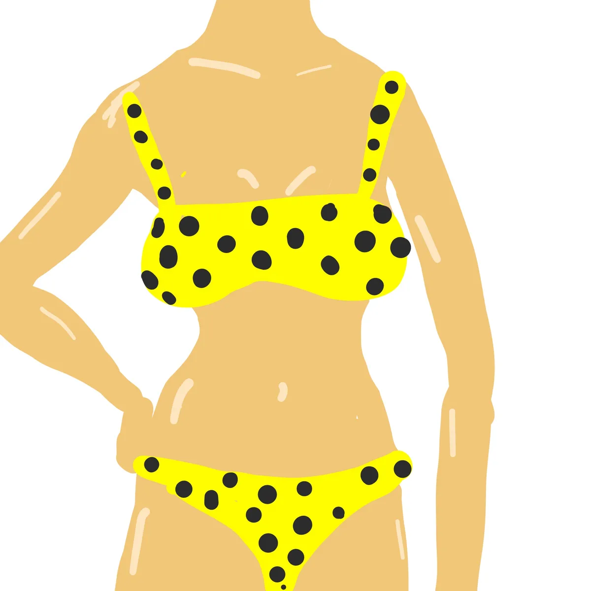 Rocking the Yellow Polka Dot Bikini
