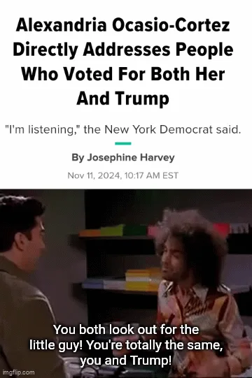 A six-panel meme collage uses a scene from the TV show 'Friends' where Ross says 'You both look out for the little guy!…
