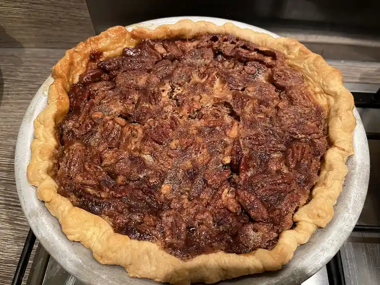 Pecan Pie: Cooling Down and Ready to Delight