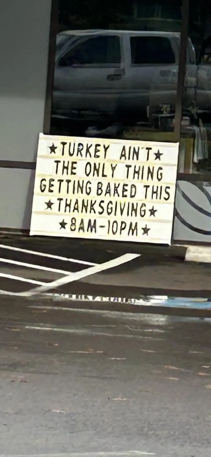 Spotted outside a local dispensary—what do you think?