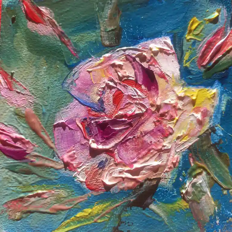 Captivating Rose: My Artistic Oil Creation