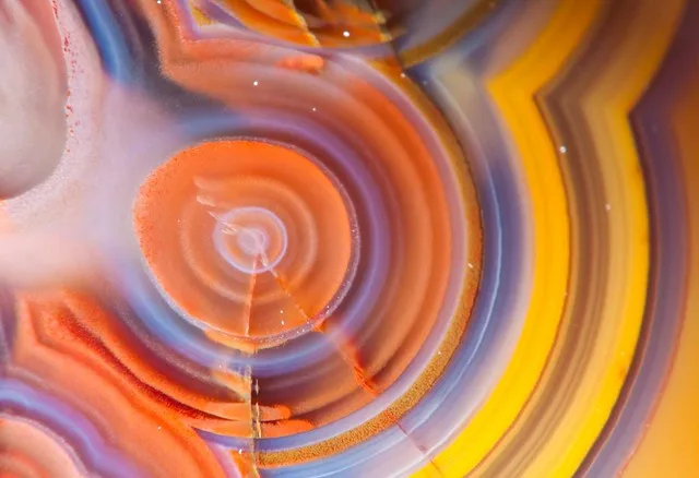 Close-Up of Stunning Crazy Lace Agate from Mexico