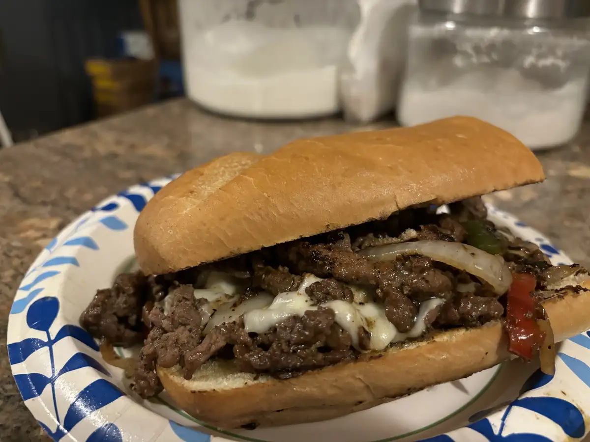 Indulging in a Texas Cheesesteak Delight