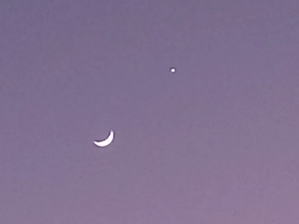 A Stunning View of the Moon and Venus