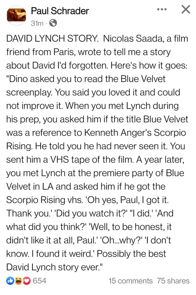 A Hilarious Tale from the Mind of David Lynch