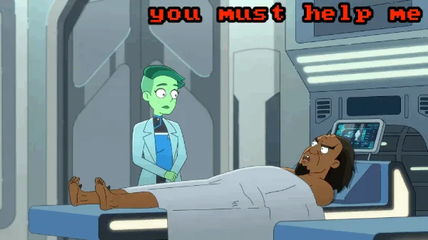 A four-panel comic strip from 'The Amazing World of Gumball' shows a patient in a hospital bed pleading with a doctor for…