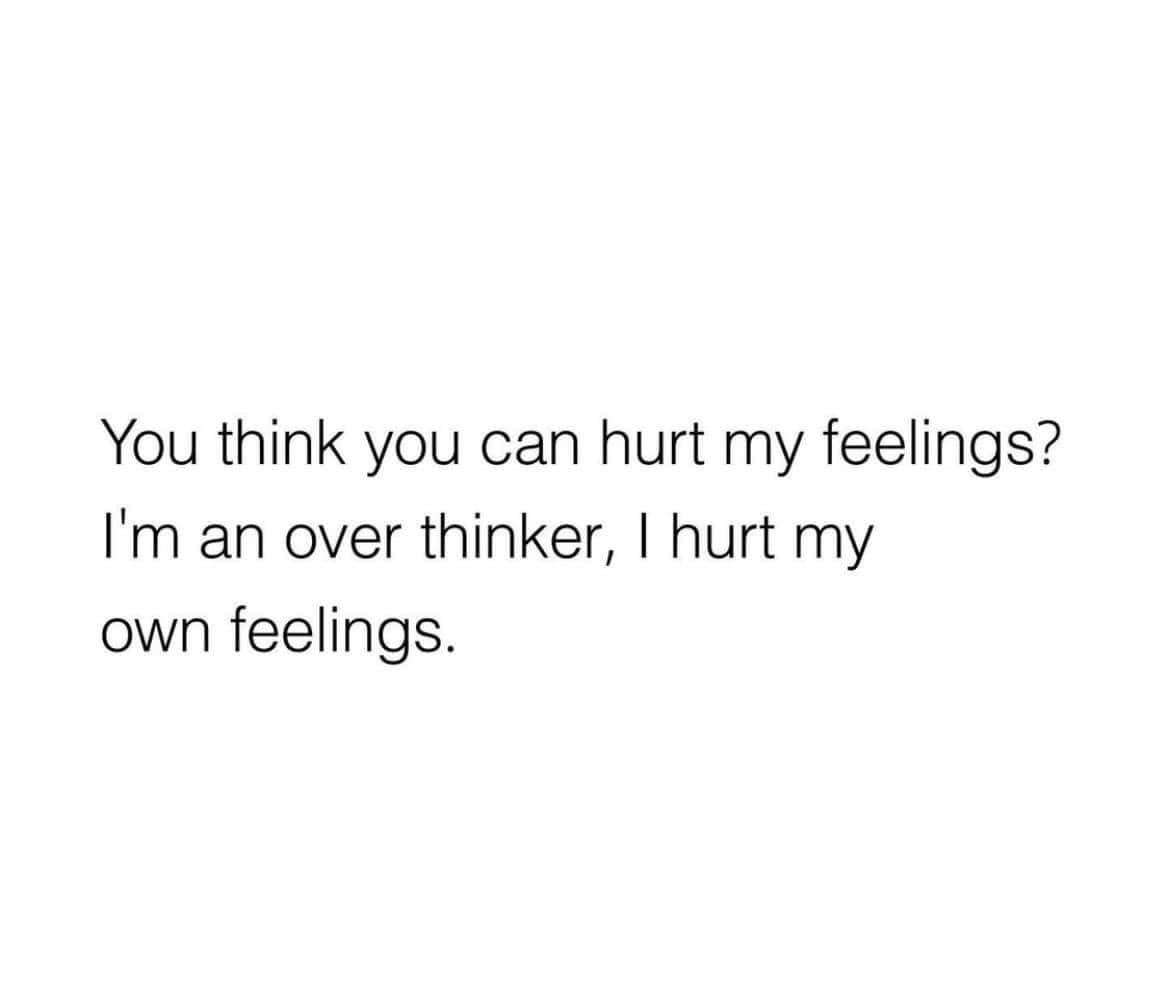 The image is a plain white background with black text in a simple sans-serif font. The text reads: 'You think you can hurt…