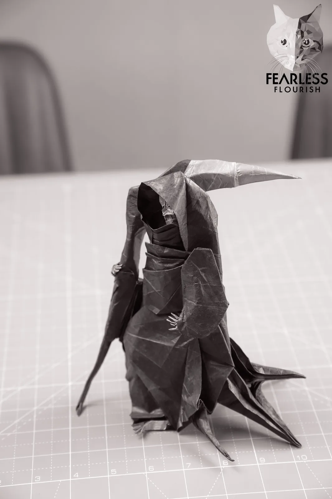 Check Out My Origami Grim Reaper Crafted from One Uncut Square!