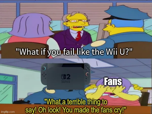 The image is a two-panel meme using a scene from The Simpsons. In the top panel, a character asks, "What if you fail like…