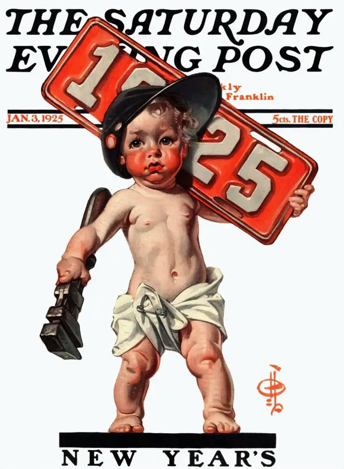 Throwback to the Saturday Evening Post from New Year 1925!