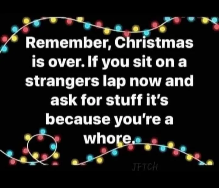 A black background with colorful string lights at the top and bottom, featuring white text that reads: 'Remember, Christmas…