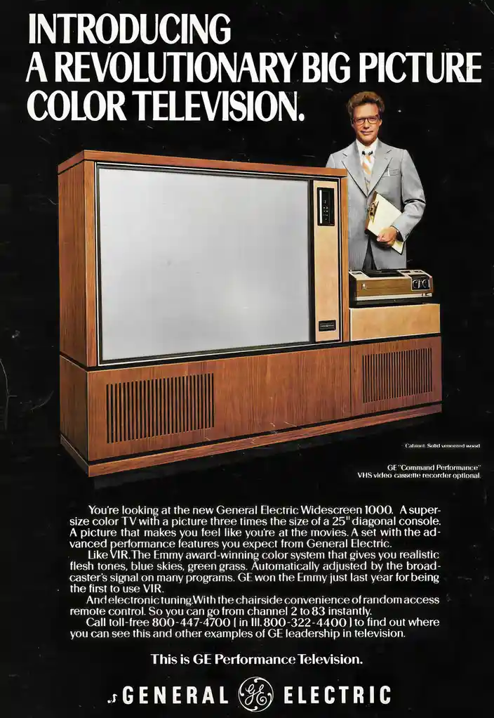 Throwback to the General Electric Widescreen 1000 TV from 1978