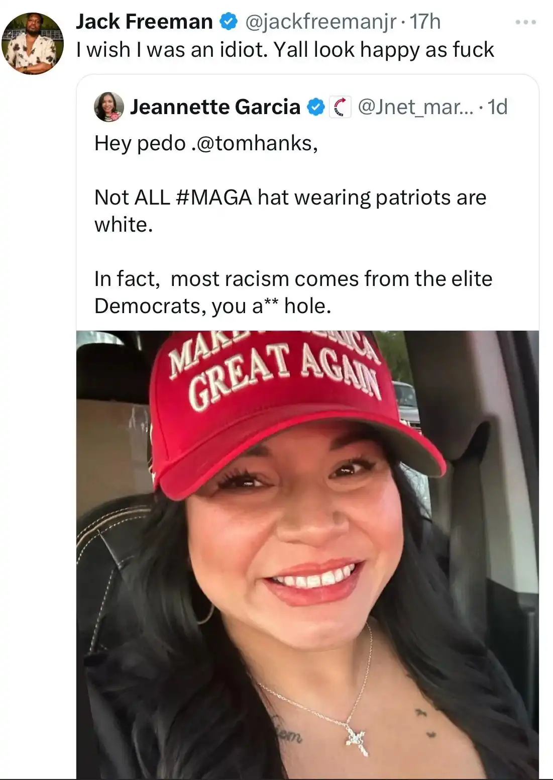A screenshot of a Twitter thread shows Jack Freeman saying he wishes he was an idiot because others look happy. Below…