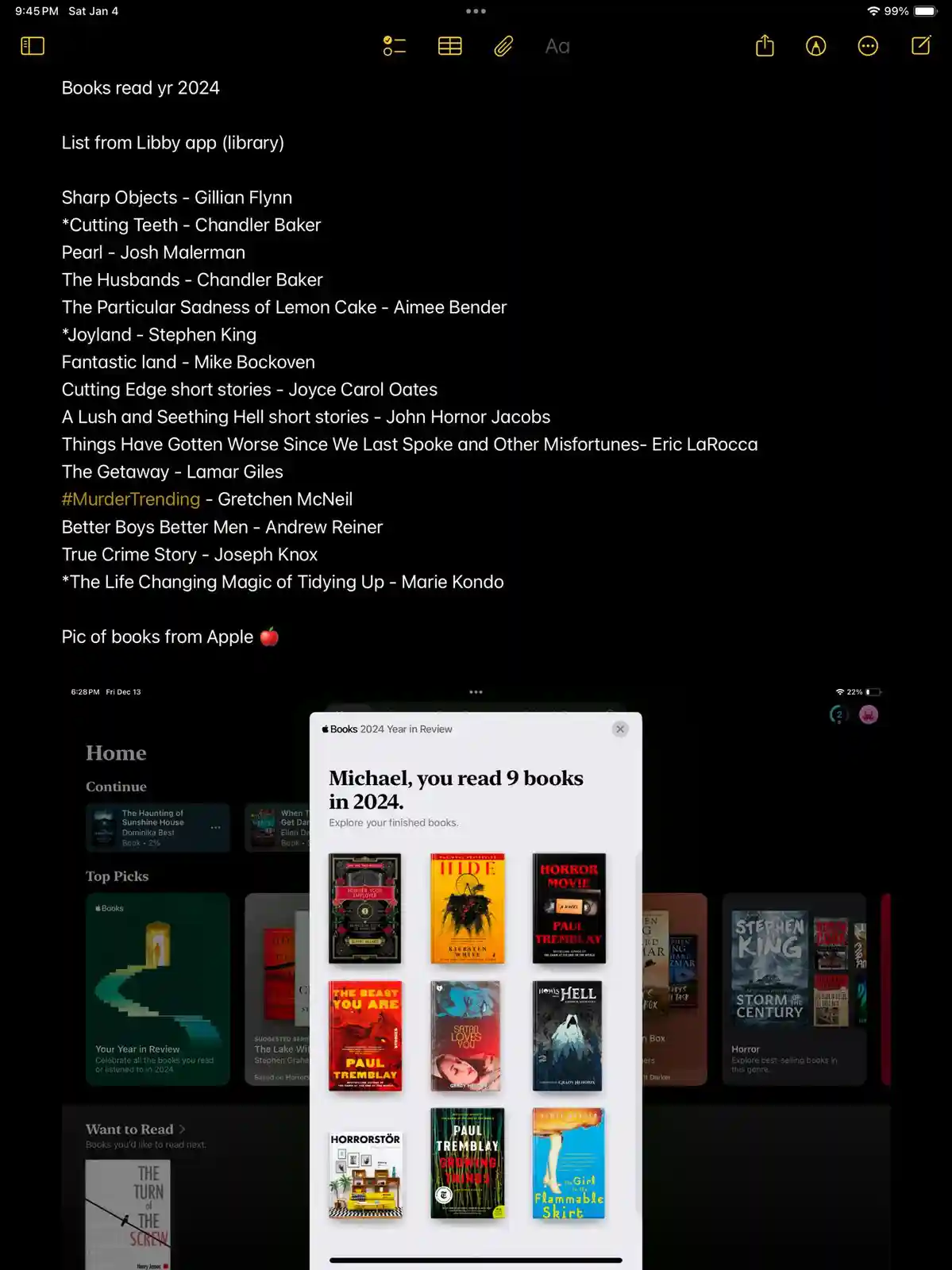 Updated List of 24 Wrapped Books Read