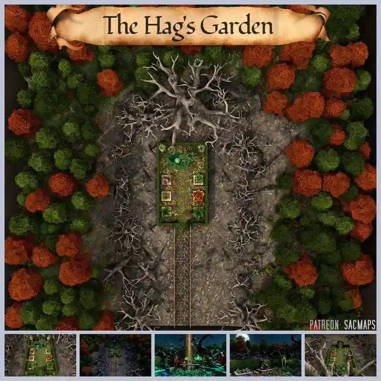 Explore The Hag's Garden: Free DnD and TTRPG Maps
