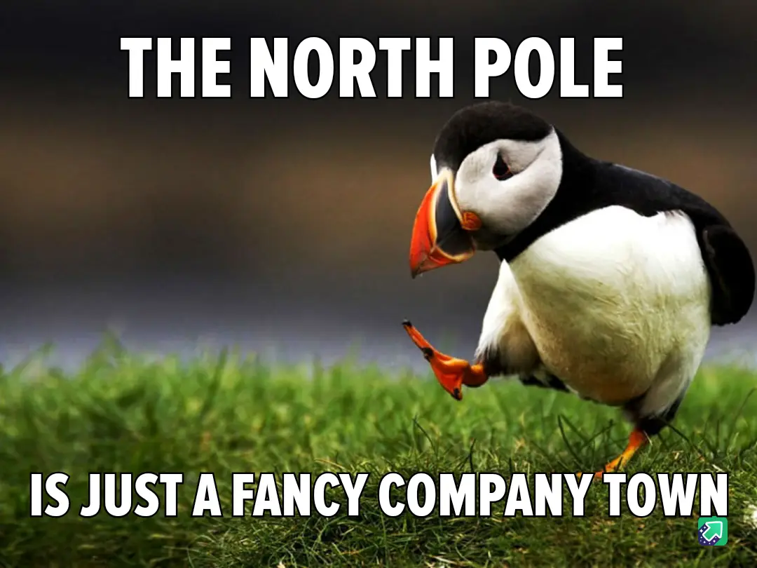 A close-up photo of a puffin standing on green grass, looking down with one foot lifted as if in mid-step. The image has…