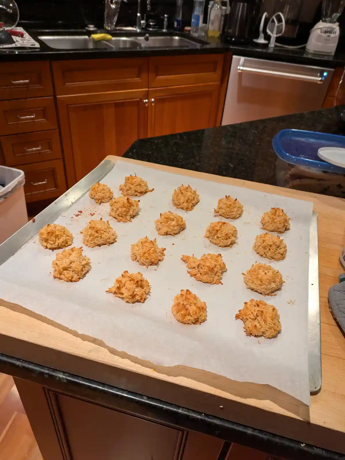 My first attempt at crafting delicious coconut macaroons!