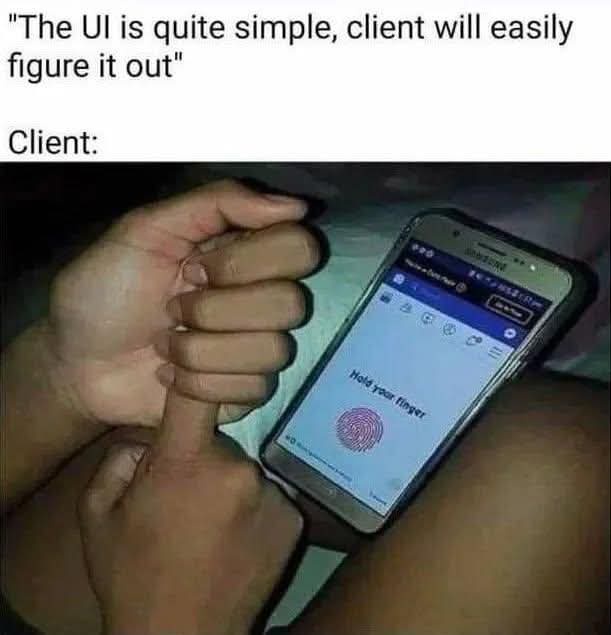 A person holds their finger over a smartphone screen displaying a fingerprint scanner prompt that reads 'Hold your finger'…