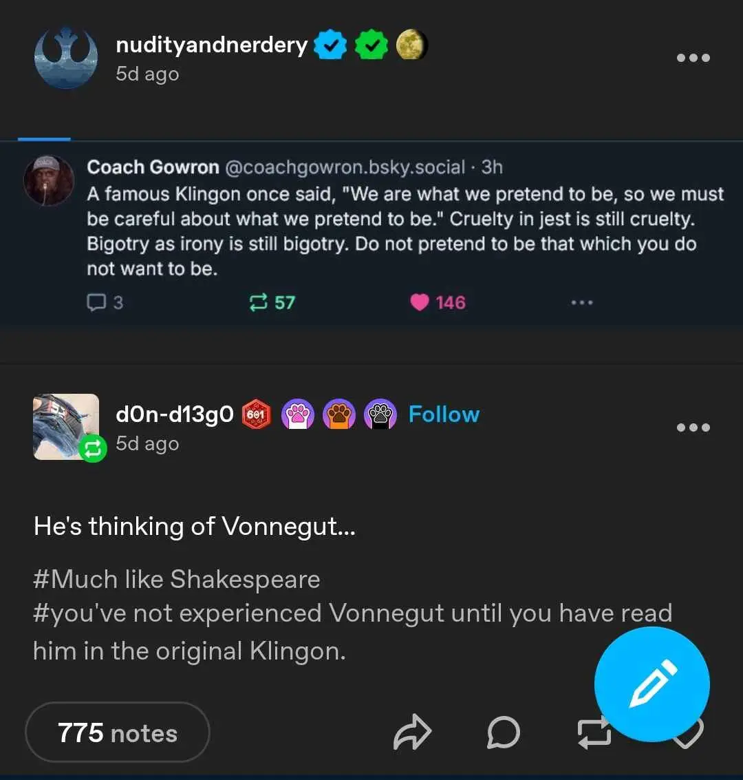 A screenshot of a social media post showing a user named 'dOn-d13g0' replying to a post by 'Coach Gowron'. The reply reads…