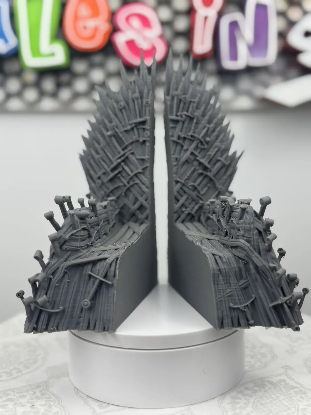 Bookends Fit for a King: The Iron Throne