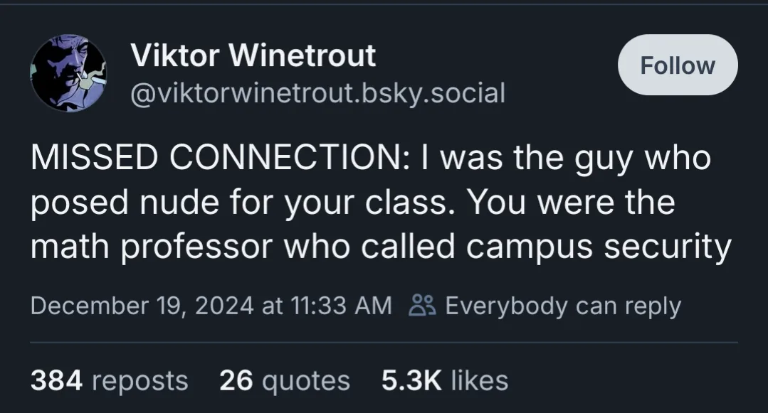 A Missed Connection: The One That Got Away