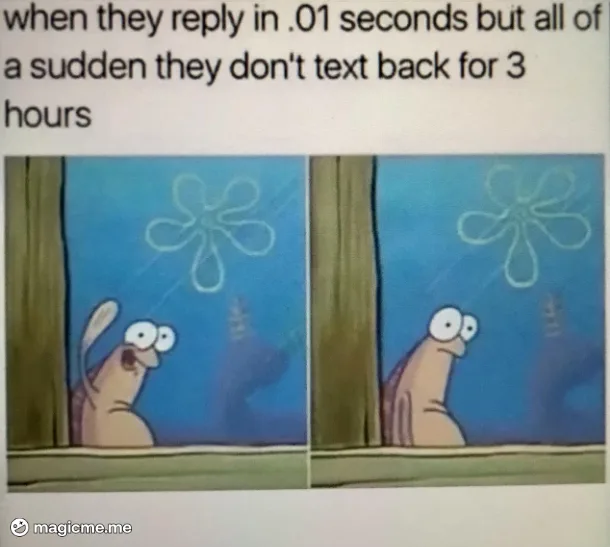 The image shows two panels of the cartoon character Gary the snail from SpongeBob SquarePants. In the first panel, Gary is…