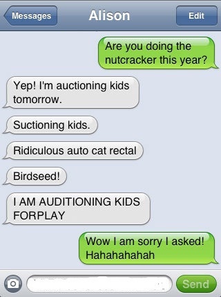 A hilarious collection of autocorrect fails.