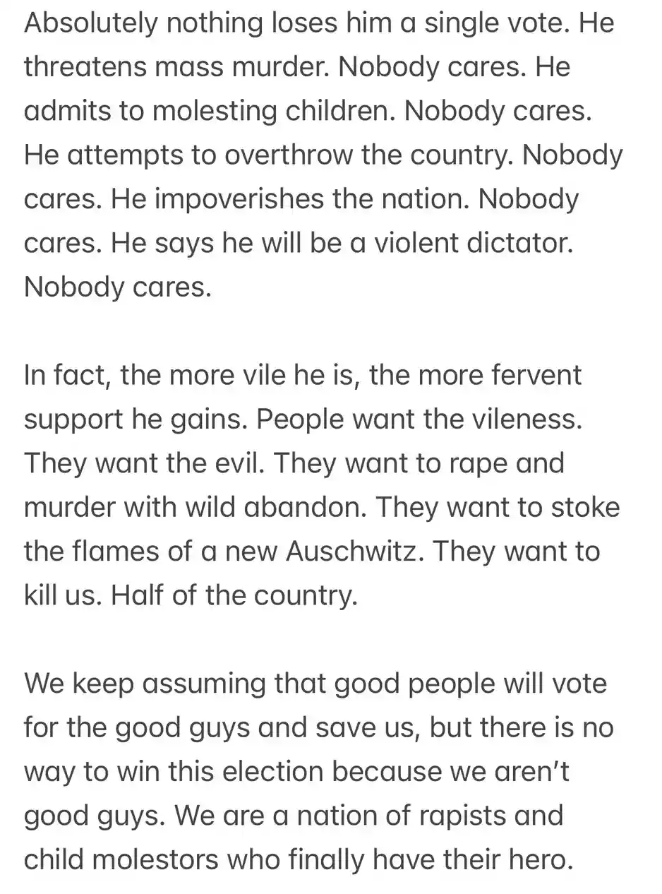 I predicted this on Election Day, and I was spot on. I told you so!