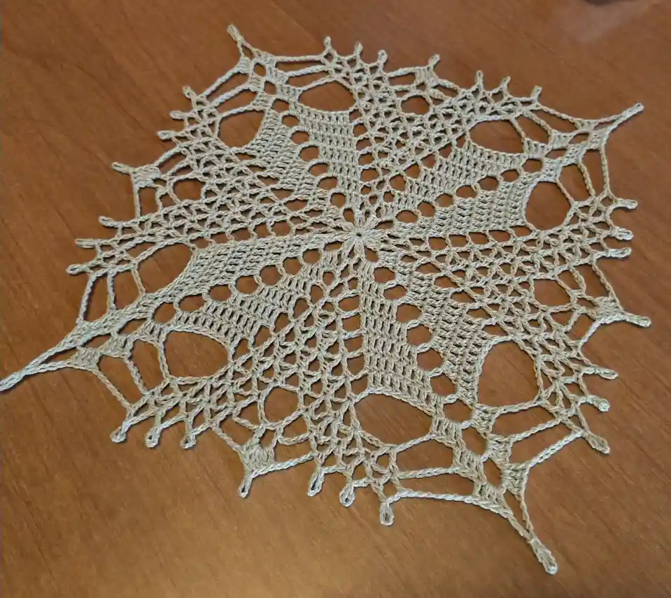 Elegant Sage Square Doily Design