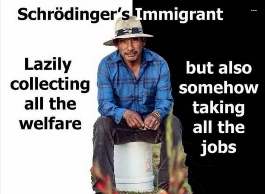 The paradox of Schrodinger's immigrant