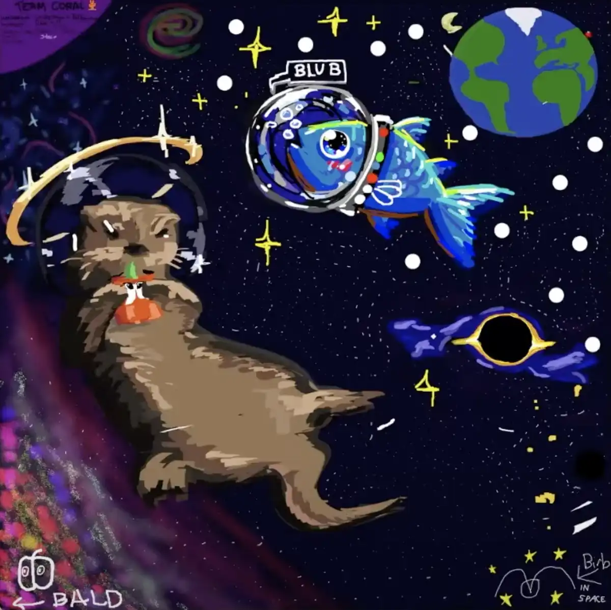 Creative Coral Team Art from the Rosa DougDoug Stream
