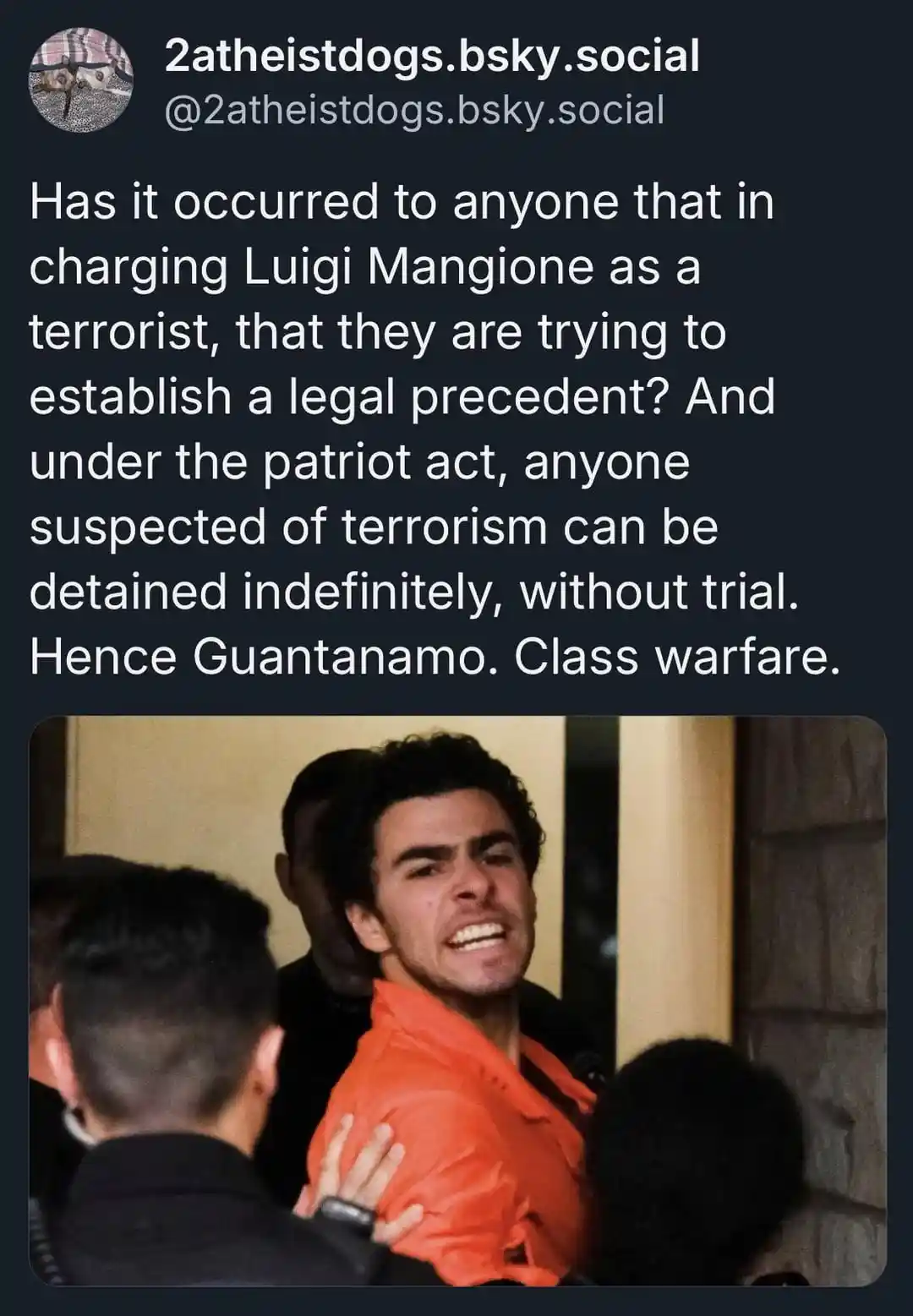 They're making threats to the lower classes!