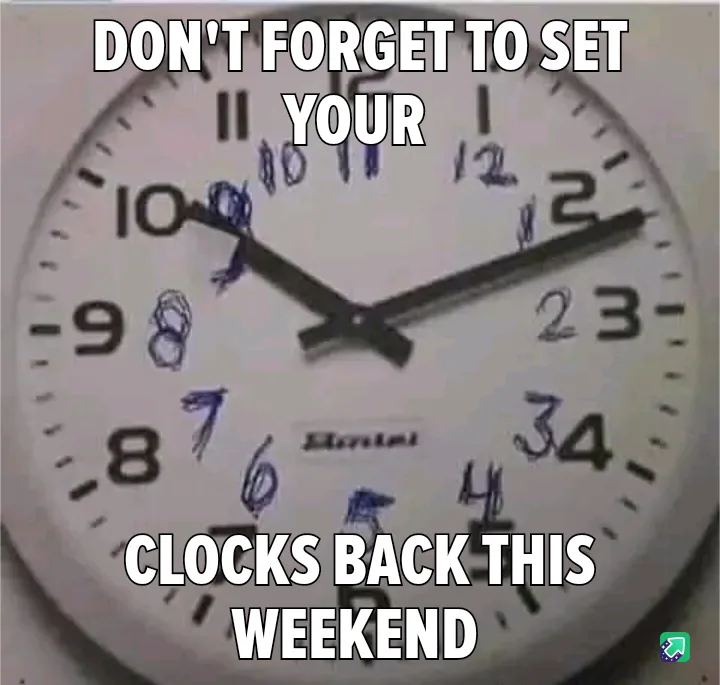 A close-up of a white analog clock with black hands and numbers, where several hour markers (8, 7, 6, 4, 3) are scribbled…