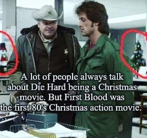 Two men stand in an office, one in a sheriff's uniform and cowboy hat, the other in a green jacket. Red circles highlight a…