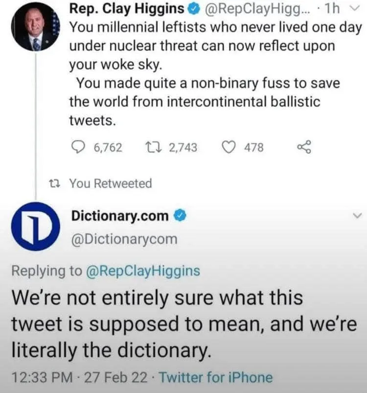 Oh, absolutely, whatever you say, rep...