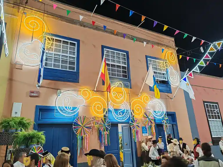 Traditional Canarian House Celebrating in Spain