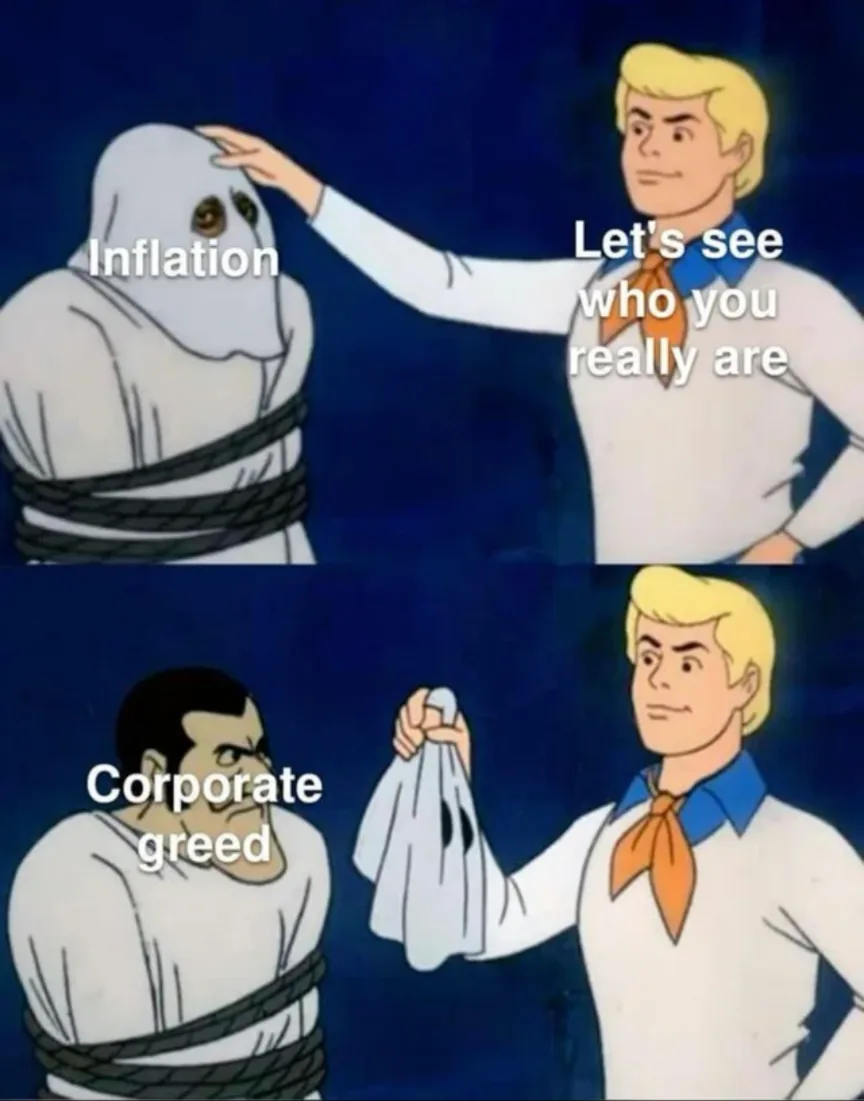 Two-panel cartoon meme featuring a blonde man in a white shirt and orange tie. In the top panel, he touches the head of a…