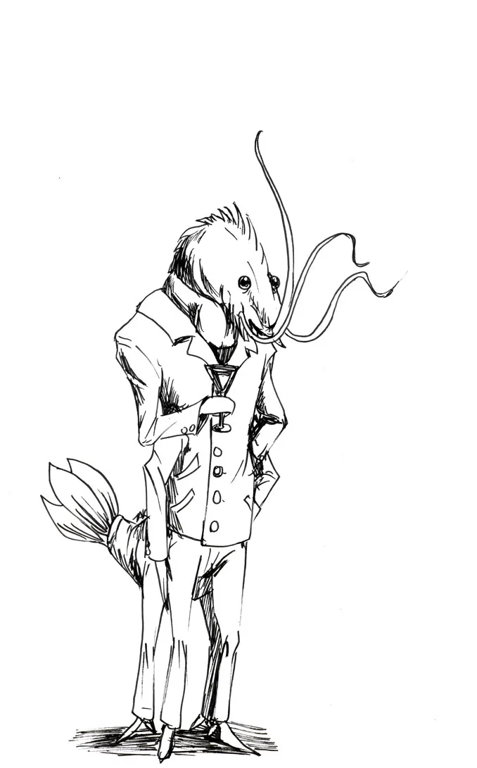 Today's Artistic Creation: A Delightful Shrimp Sketch