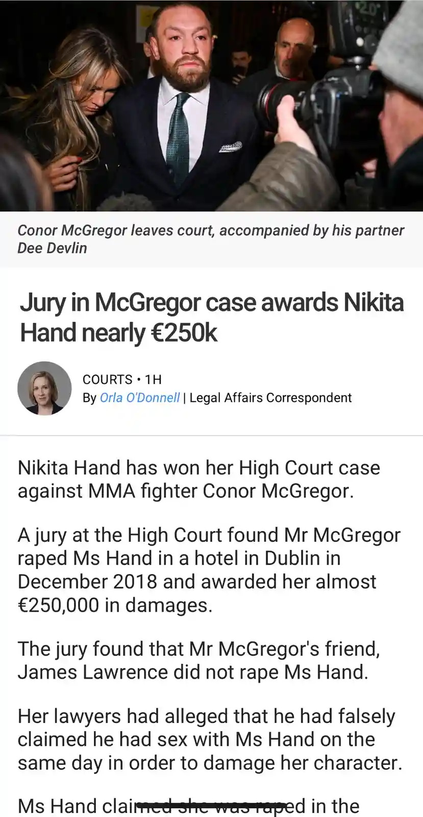 McGregor's True Colors Revealed