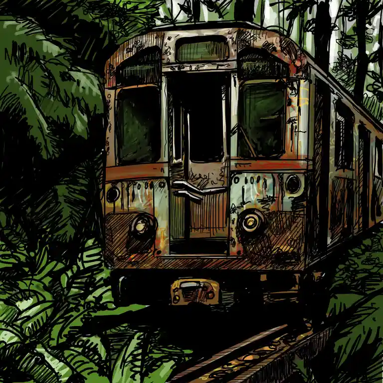Rusty Train: A Unique Piece of Original Art