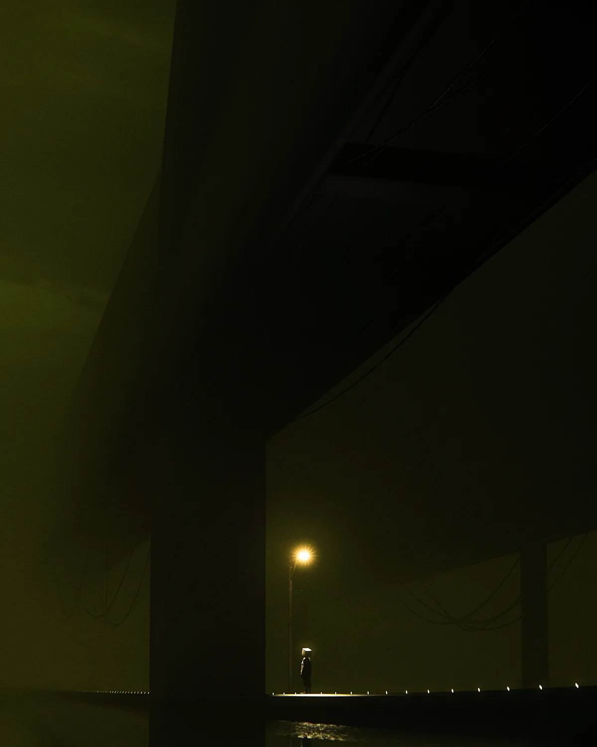 Under the bridge, a captivating piece by huleeb