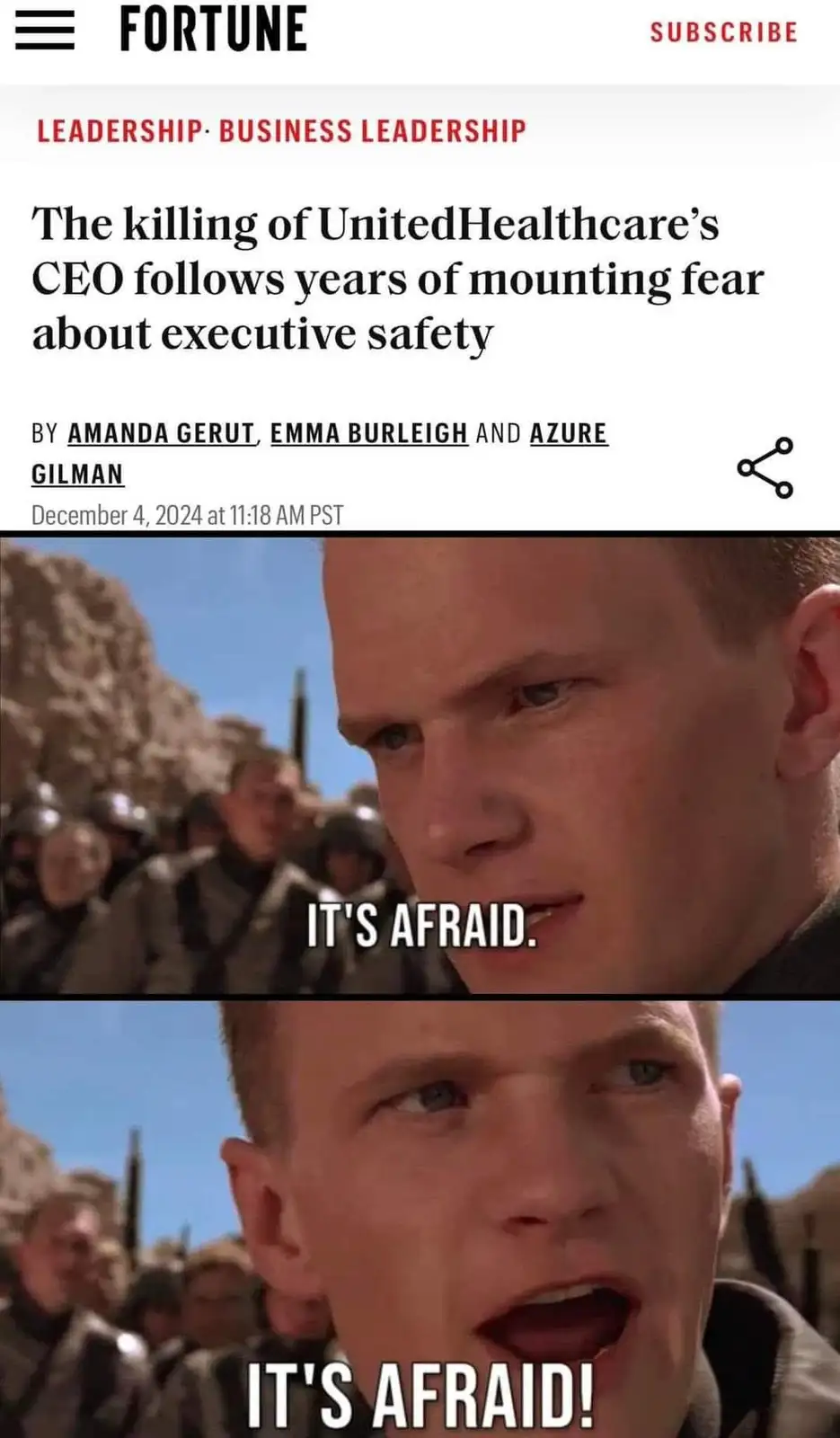 The image is a two-panel meme using a scene from the movie 'Gladiator' where the character Maximus (played by Russell Crowe)…